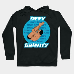 Mens Diving Defy Gravity Springboard Platform Diver Hoodie